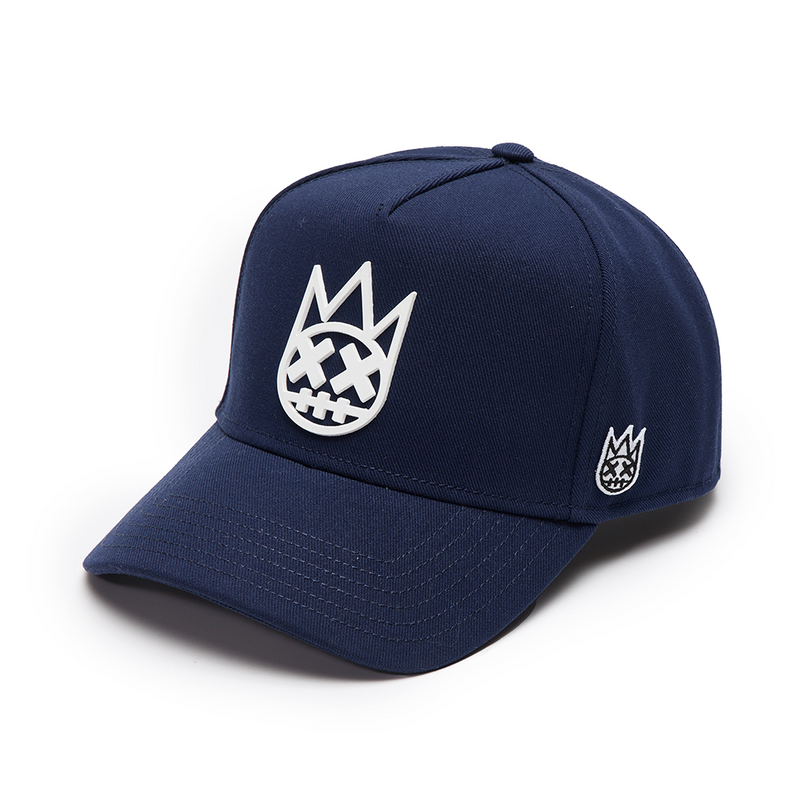 Cult's Logo Mesh Back Trucker Hat "Shimuchan" in Midnight Blue